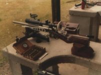 Visalia old bench and odd rifle.jpg