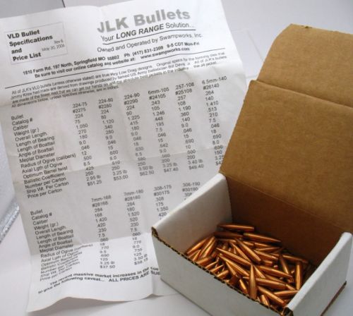 SWAMPWORKS JLK 105 grain 6mm .243 Cal Bullets 