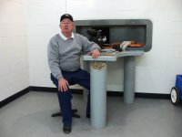 Gene Beggs at his 100 yds Wind Tunnel Shooting Bench.JPG